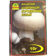 Мицелий гриба Шампиньон Королевский Белый, 10г