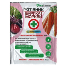 Инсектицид+прилипатель и фунгицид+стимулятор спасатель Свеклы и Моркови, 3мл+11мл