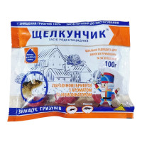 Препарат від щурів та мишей Лускунчик, парафінові брикети, 100г