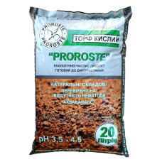 Торф для растений, кислый, Proroste, pH 3,5-4,5, 20л