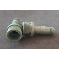 Штуцер шлановый, резьба 3/4"- шланг 3/8", короткий