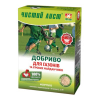 Кристаллическое удобрение для газонов и травяных игровых площадок, Чистый лист, 900г