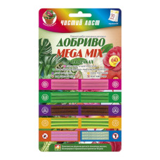 Удобрение в палочках MEGA MIX, 6 разновидностей Чистый лист, 60шт