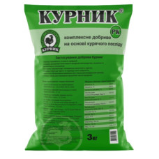 Помёт куриный гранулированный, Курник, 3кг