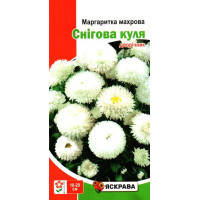 Насіння маргаритки махрової Снігова куля біла, 0,1г