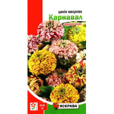Семена цинии Махрова Карнавал, 0,5г