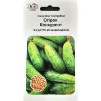 Насіння огірка бджолозапилюваного, Конкурент, Україна, 0,5г, Dom