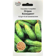 Насіння огірка бджолозапилюваного, Конкурент, Україна, 0,5г, Dom