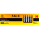 Батарейка АА, alkaline, лужна, LR6, 1,5V, 4шт/уп, Kodak Extra Life