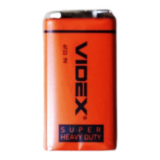 Батарейка крона, солевая, 6F22, 9V, Videx