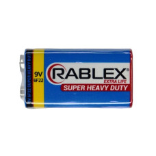 Батарейка крона, солевая, 6F22, 9V, Rablex