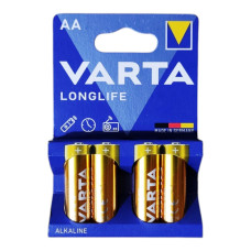 Батарейка Варта / Varta LongLife АА, alkaline, LR6, 1.5V, 4шт/уп