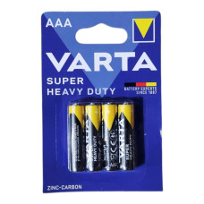 Батарейка Варта / Varta Super Heavy Duty ААА солевая, R3, 1.5V, 4шт/уп