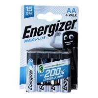Батарейка Энерджайзер / Energizer Max Plus АА, alkaline, LR6, 1.5V, 4шт/уп