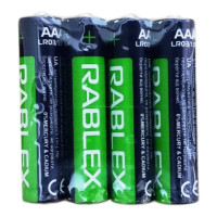 Батарейка Rablex ААА, alkaline, LR3, 1.5V, 4шт/уп