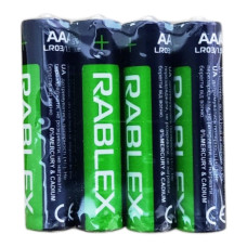 Батарейка Rablex ААА, alkaline, LR3, 1.5V, 4шт/уп